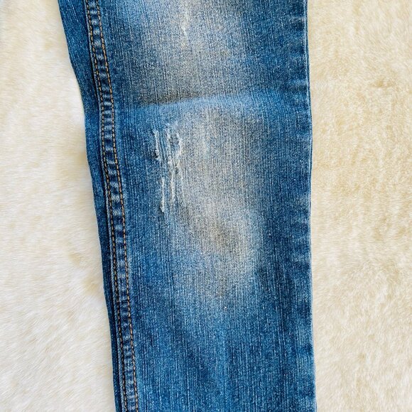 Girl's Outfit size 6 Jordache Bejeweled Distressed Jeans & Tasseled Fringe Tank - Picture 4 of 16